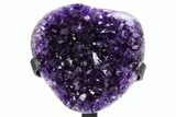 Amethyst Geode With Metal Stand - Uruguay #306862-1